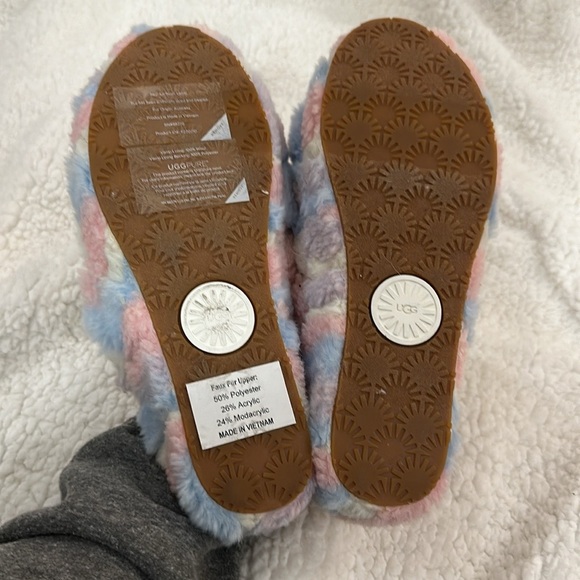 New UGG Fluff Yeah slide flat sandals in Multi color in size 9 - Picture 3 of 8